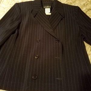 Positive Attitude Navy Pin Stripe Suit